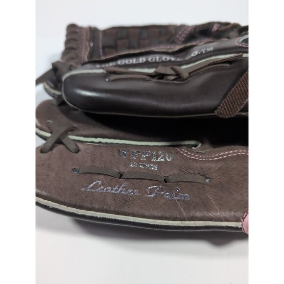 Rawlings WFP120 Fastpitch Softball Glove 12 Inch LHT Brown w/ Pink Trim Leather - Picture 2 of 8